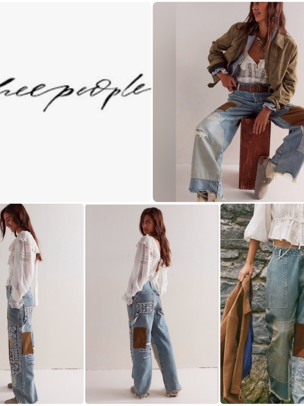 Free People | Popular Demand Patch Jeans
